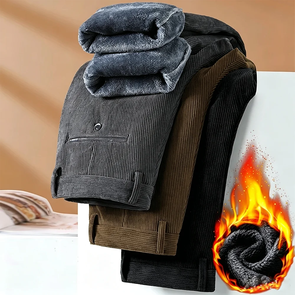 Russia Winter Men's Fleece Cor - Corduroy Pant Warm recension och pris
