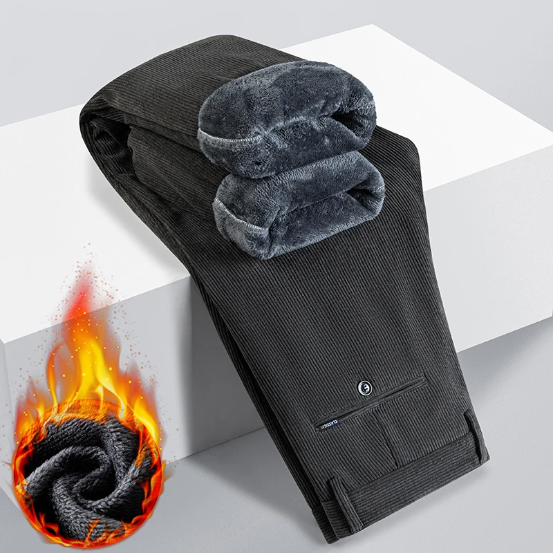 Russia Winter Men's Fleece Cor - Corduroy Pant Warm recension och pris