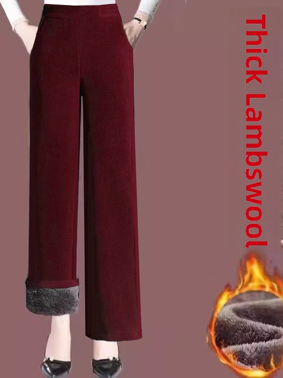 Thickened Fleece Lined High Wa - Corduroy Pant Warm recension och pris