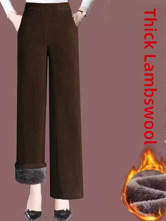 Thickened Fleece Lined High Wa - Corduroy Pant Warm recension och pris